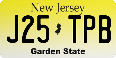NJ license plate J25TPB