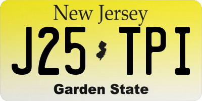 NJ license plate J25TPI