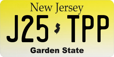NJ license plate J25TPP