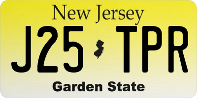 NJ license plate J25TPR