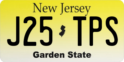NJ license plate J25TPS