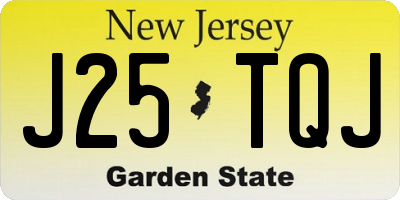 NJ license plate J25TQJ