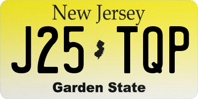 NJ license plate J25TQP