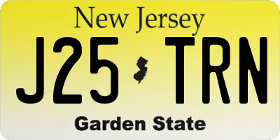 NJ license plate J25TRN
