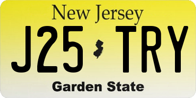NJ license plate J25TRY