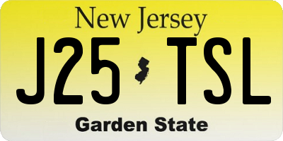 NJ license plate J25TSL