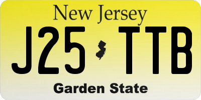 NJ license plate J25TTB