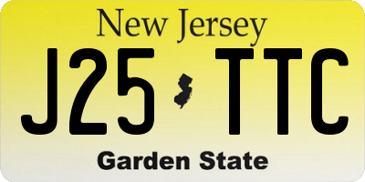 NJ license plate J25TTC
