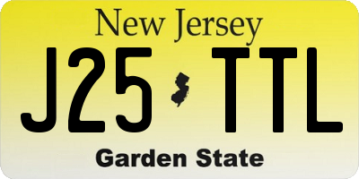 NJ license plate J25TTL