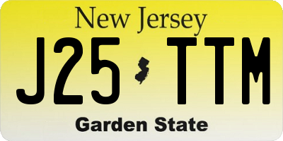 NJ license plate J25TTM