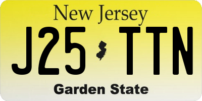 NJ license plate J25TTN