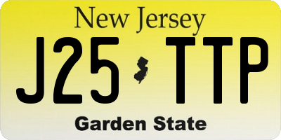 NJ license plate J25TTP