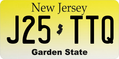 NJ license plate J25TTQ