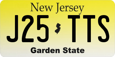 NJ license plate J25TTS