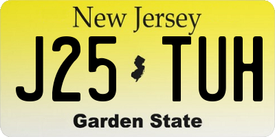 NJ license plate J25TUH