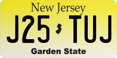 NJ license plate J25TUJ
