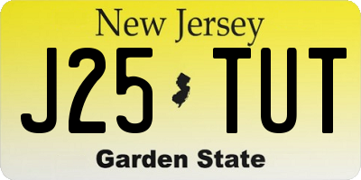 NJ license plate J25TUT