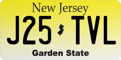 NJ license plate J25TVL