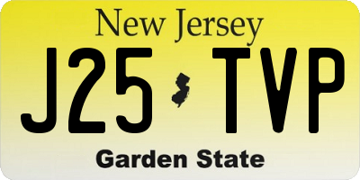 NJ license plate J25TVP
