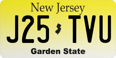 NJ license plate J25TVU