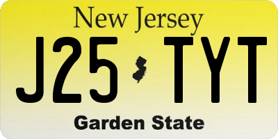 NJ license plate J25TYT