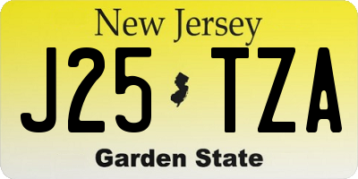 NJ license plate J25TZA