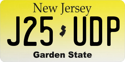 NJ license plate J25UDP