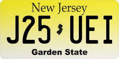 NJ license plate J25UEI