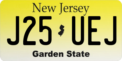 NJ license plate J25UEJ