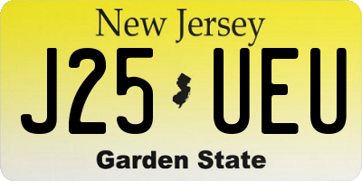 NJ license plate J25UEU