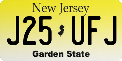 NJ license plate J25UFJ
