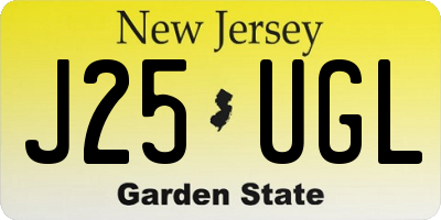 NJ license plate J25UGL