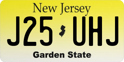 NJ license plate J25UHJ