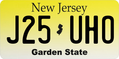 NJ license plate J25UHO