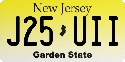 NJ license plate J25UII