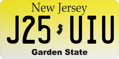 NJ license plate J25UIU