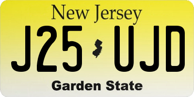 NJ license plate J25UJD