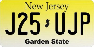 NJ license plate J25UJP