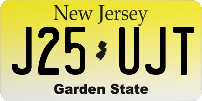 NJ license plate J25UJT