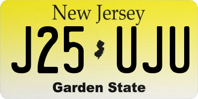 NJ license plate J25UJU