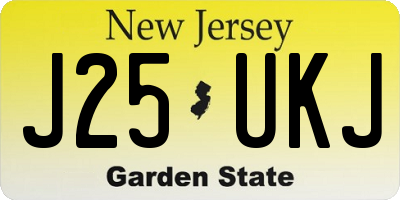 NJ license plate J25UKJ
