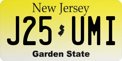 NJ license plate J25UMI