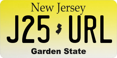 NJ license plate J25URL