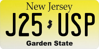 NJ license plate J25USP