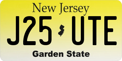NJ license plate J25UTE