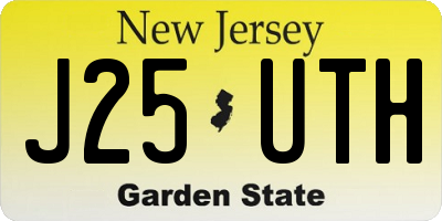 NJ license plate J25UTH