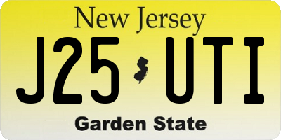 NJ license plate J25UTI