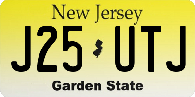 NJ license plate J25UTJ