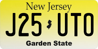 NJ license plate J25UTO