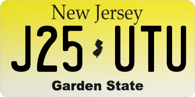 NJ license plate J25UTU